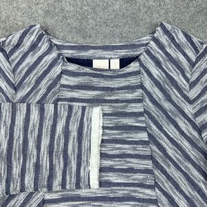 Striped Blue and White Women's Sweater